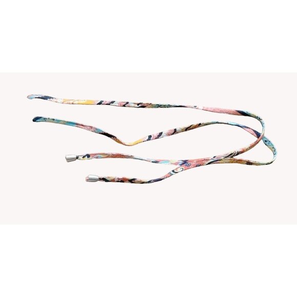 ee some Top Large Floral Elastic Waist Deep V Tie Neck - Picture 11 of 13